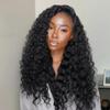 mscoco Half Wig Human Hair Beach Curly 3 In 1 Drawstring Seamless Flip Over Half Wig Wear and Go Glueless Wigs Human Hair for Black Women Beginner Friendly 18inch view 1