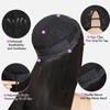 mscoco V Part Wig Human Hair Kinky Straight Glueless Wigs Human Hair Clip In Upgrade U Part Human Hair Wig with Drawstring 180% Density Natural Black 20inch view 4