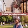 Funnysoft 3 Pcs Hair Wrap Scarf Net, Spotted Leopard, Black Pink Brown view 2