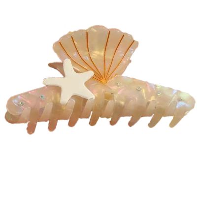 Conch Claw Clips,Conch Hair Clips,Shell Claw Clip,Animal Shape Hair Jaw Clips, Acetate Hair Clips for Girls,Small Claw Barrettes for Women (s2)