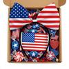 4th Of July Independence Day Bow Flag Headband, with Red White Stripes and White Small Five-Pointed Star Design Bow Headband Suitable for Birthday, Party, Daily Photo Props - One Size Fits Most view 1