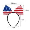 4th Of July Independence Day Bow Flag Headband, with Red White Stripes and White Small Five-Pointed Star Design Bow Headband Suitable for Birthday, Party, Daily Photo Props - One Size Fits Most view 2