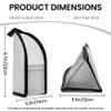 LISINUO Standing Travel Toiletry Bag, Clear Portable Lightweight Makeup Organizer for Women & Men, EVA Mesh Material Toothbrush Pouch, Hanging Design for Car & Bathroom Use (Black+White) view 2