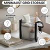 LISINUO Standing Travel Toiletry Bag, Clear Portable Lightweight Makeup Organizer for Women & Men, EVA Mesh Material Toothbrush Pouch, Hanging Design for Car & Bathroom Use (Black+White) view 4