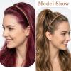 Ymapinc 2Pcs Comb Headband for Women, Non-Slip Plastic Headbands with Teeth view 4
