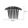 2 Pcs Blue Simple Minority Women Temperament Fashion Design All-Match Rhinestone Hair Comb Korean Style Headwear Accessories Seven-Tooth Comb,Hair Accessories view 2