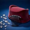 2 Pcs Blue Simple Minority Women Temperament Fashion Design All-Match Rhinestone Hair Comb Korean Style Headwear Accessories Seven-Tooth Comb,Hair Accessories view 3