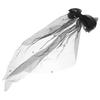 CTIRCHIU Pearl Bow Hair Clip with Ribbon Wedding Barrette Bridal Hair Accessory Black Veil Hairpin for Formal Occasions view 1