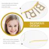 IWOWHERO Birthday Rhinestone Headband Alloy 2pcs Gold Silver Sparkle Birthday Party Headpiece Hair Accessories for Women Celebration view 3