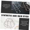 GOOHOCHY Metal Hair Bun Cage Fork Stick Silver Hollow Hairpin Hair Holder for Women view 4
