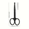 Nose Hair Scissors Mini Stainless Steel Round Head Beauty Trimmer Nose Hair Trimmer Portable Ergonomics Nose Hair Cutter Eyebrow Makeup Scissor view 2