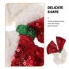 IMIKEYA Christmas Hair Scrunchies 5 Pcs 5-inch Elastic Hair Bands with Bell Bow Sequins for Xmas Party view 3
