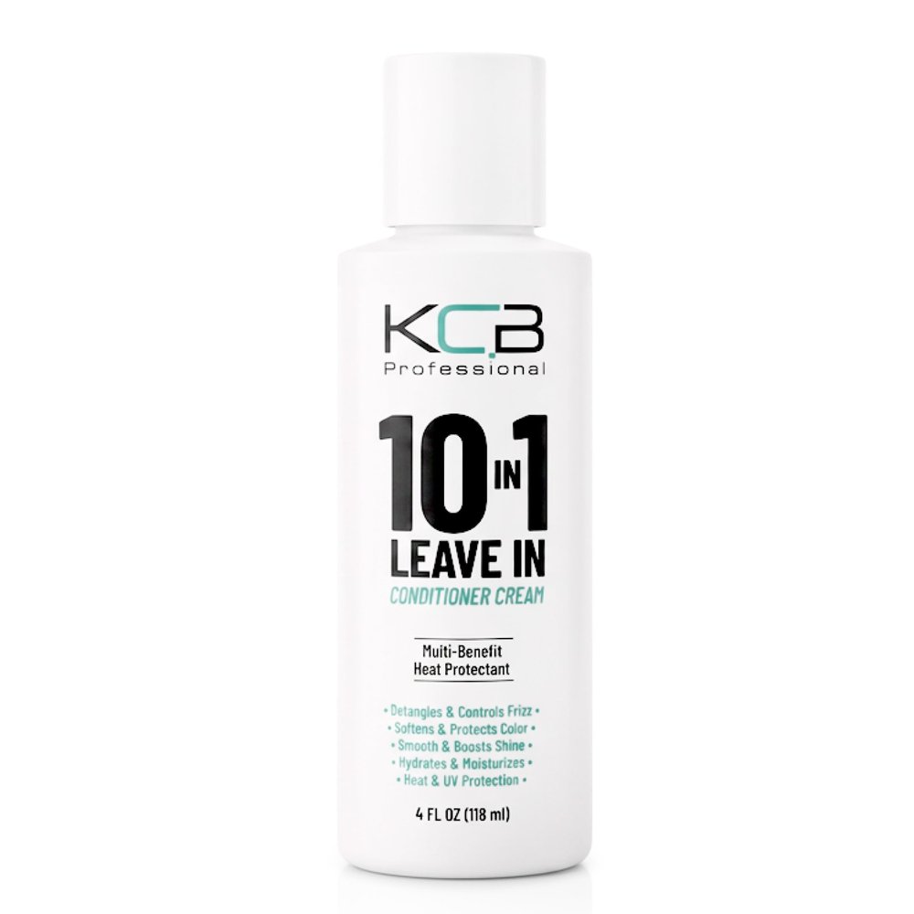 KCB PROFESSIONAL 10 in 1 Leave-in Conditioner Cream, Heat Protectant that Smooths, Conditions, Detangles, Strengthens, and Reduces Frizz, All Hair Types, 4 Fl Oz