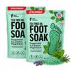 Tea Tree Oil Foot Soak with Epsom Salt - Pedicure Foot Soaking Salts for Dry Cracked Heels, Calluses & Smelly Feet - Epsom Salt for Feet, Foot Bath Soak & Foot Spa - Made in USA, 16 oz - 2 Pack view 1