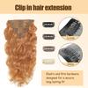 #30 Brown Long Wave Clip in Hair Extensions,20 Inch Soft Real Human Hair,Light Brown Long Wave Clip ins 120g 7pcs Per,Brazilian Remy Color #30 Human Hair Extensions. view 3