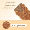 #30 Brown Long Wave Clip in Hair Extensions,20 Inch Soft Real Human Hair,Light Brown Long Wave Clip ins 120g 7pcs Per,Brazilian Remy Color #30 Human Hair Extensions. view 4