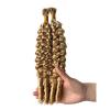 Feather Crochet Human Hair for Black Women Highlights Ombre Blonde Raw Burmese Curly Miracle Knots Hair Virgin Invisible Pre-Separated Wavy Curly Human Hair Crochet 16 Inch 50g/pack view 3