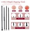 BlingKingdom 4 PCS Blackhead Remover Tools with Box, Stainless Steel Comedone Blackhead Extractor Whitehead Zit Acne Removal Pimple Popper Tool Kit for Stubborn Blemishes view 4