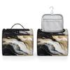 RPWOBBYQ Black Gold Marble Travel Toiletry Bag for Women Waterproof Cosmetic Bag Large Capacity Makeup Organizer with Handle view 4