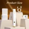 Sonic Dermaplane Razor for Women Face with LED Light (White) view 2