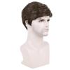 BECUS Mens Wig Short Brown Curly Synthetic Hair Natural Looking Style view 4