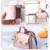moheaaei 8 Pcs Mini Backpack Keychain, PU Leather Mini Backpack Coin Purse for Women Makeup Bag Key Pocket Lipstick Bag Card Holder Data Cable Organizer Zipper Pouch (8 Colors) view 3