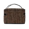 XBubupX Oak Bark Texture Dark Brown Vertical Makeup Train Case Carrying Portable Zip Travel Cosmetic Brush Bag Large Organizer For Women view 3