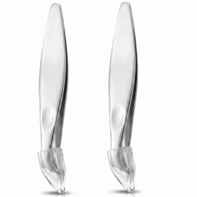 Elegaperma 2pcs Mini Cuticle Trimmer, Stainless Steel Cuticle Tweezers, Clipper Cuticle Trimmer Tweezers for Finger Toe Dead Skin Remove (Vertical)