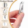 Elegaperma 2pcs Mini Cuticle Trimmer, Stainless Steel Cuticle Tweezers, Clipper Cuticle Trimmer Tweezers for Finger Toe Dead Skin Remove (Vertical) view 3
