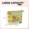 PKWKTKY Summer Farmhouse Sunflower Makeup Bag for Women Portable Travel Toiletry Bag Zipper Pouch Organizer view 3