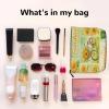 PKWKTKY Summer Farmhouse Sunflower Makeup Bag for Women Portable Travel Toiletry Bag Zipper Pouch Organizer view 4