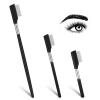 3 Pcs Eye Lash Comb Separator, Metal Eyelash Comb Separator, Eyelash Brush Set with Short/Medium/Long Handles, ABS+Aluminum Lash Grooming Tool (Black, 3.66/5.12/7.28 In) view 1