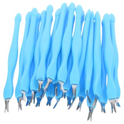 TOPPERFUN 24pcs Metal Cuticle Remover Fork and Nail Pusher Set V-shaped Dead Skin Trimmer Manicure Tool for Professional Nail Care and At-home Use