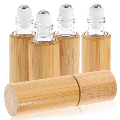SOLUSTRE 5pcs 5ml Roller Ball Bottles Refillable Empty Roll-on Bottles for Essential Oils Perfume Travel Containers Eco-friendly Portable