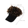 Hohopeti Afro Curly Wig Hat for Women Short Synthetic Wavy Hair Cap Realistic Black Afro Wigs Suitable for Daily Wear and Parties view 2