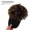 Hohopeti Afro Curly Wig Hat for Women Short Synthetic Wavy Hair Cap Realistic Black Afro Wigs Suitable for Daily Wear and Parties view 4