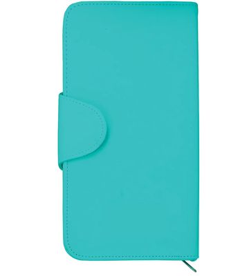 Shear Case with Zipper Groomer Barber Stylist Holds 5 Scissors Plus Combs and Smart Phone (Turquoise)
