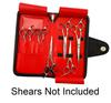 Shear Case with Zipper Groomer Barber Stylist Holds 5 Scissors Plus Combs and Smart Phone (Turquoise) view 3