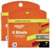 Equate 5 Blade Razor Cartridge Refills with Trimmer, compatible with Equate 5 Blade Handles, 24 Count 2 PACK view 1