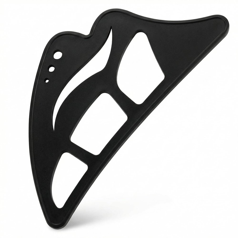 All-in-One Silicone Makeup Stencil Tool, Black, Eyeliner Guide, Eyeshadow Aid, Mascara Shield, Lip Contouring