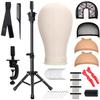 WHLRJR Wig Head Mannequin Head for Wigs, Wig Stand with Head for Hair Styling Practice Display Wigs Making Tripod Stand with T Pins Set (22 inch) view 1