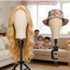 WHLRJR Wig Head Mannequin Head for Wigs, Wig Stand with Head for Hair Styling Practice Display Wigs Making Tripod Stand with T Pins Set (22 inch) view 3
