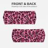 Pink Cheetah Leopard Print Headbands for Women Men Fashion Sweatbands Athletic Elastic Hairband for Hiking Cycling Running Yoga Football Workout Accessories view 2