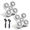 5 Head Shaver Replacement Blade with 2 Cleaning Brush, White Waterproof Replacement Blades Gentle Shave for Women Smooth Legs Body Hair Shaver Heads, 2 Pack view 1