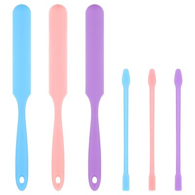 6 Pcs Silicone Wax Spatulas, Reusable Non-Stick Craft Sticks for Candle Making, Resin Art, Baking & Beauty Applications, Easy Clean Scraper Tools
