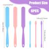 6 Pcs Silicone Wax Spatulas, Reusable Non-Stick Craft Sticks for Candle Making, Resin Art, Baking & Beauty Applications, Easy Clean Scraper Tools view 3