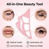 All-in-One Silicone Makeup Stencil Tool, Pink, Eyeliner Guide, Eyeshadow Aid, Lip Contouring and Mascara Shield view 2