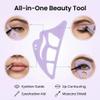 All-in-One Silicone Makeup Stencil Tool, Eyeliner Guide, Eyeshadow Aid, Mascara Shield, Lip Contouring, Flexible and Skin-Friendly view 4