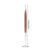 Cabilock 2 pcs Dual-Ended Nail Art Pen Wood Handle Light Brown view 4
