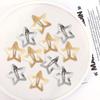 Cptots 30 Pcs Metal Star Hair Clips 2000s Y2K Snap Barrettes 1.25 In Non Slip Star Hair Accessories for Women,Gold Silver view 3